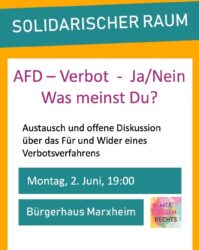 AfD-Verbot – ja/nein
Was meinst Du?